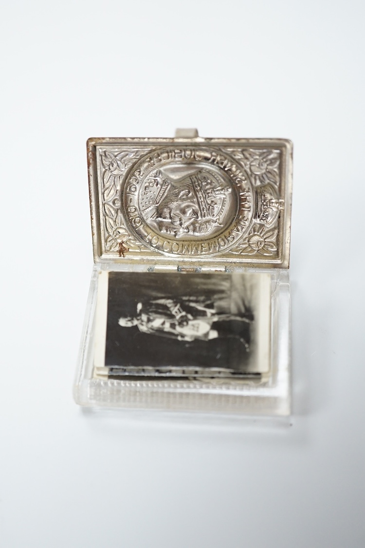 A quantity of assorted medals, an Essex crystal button, badges and ephemera
